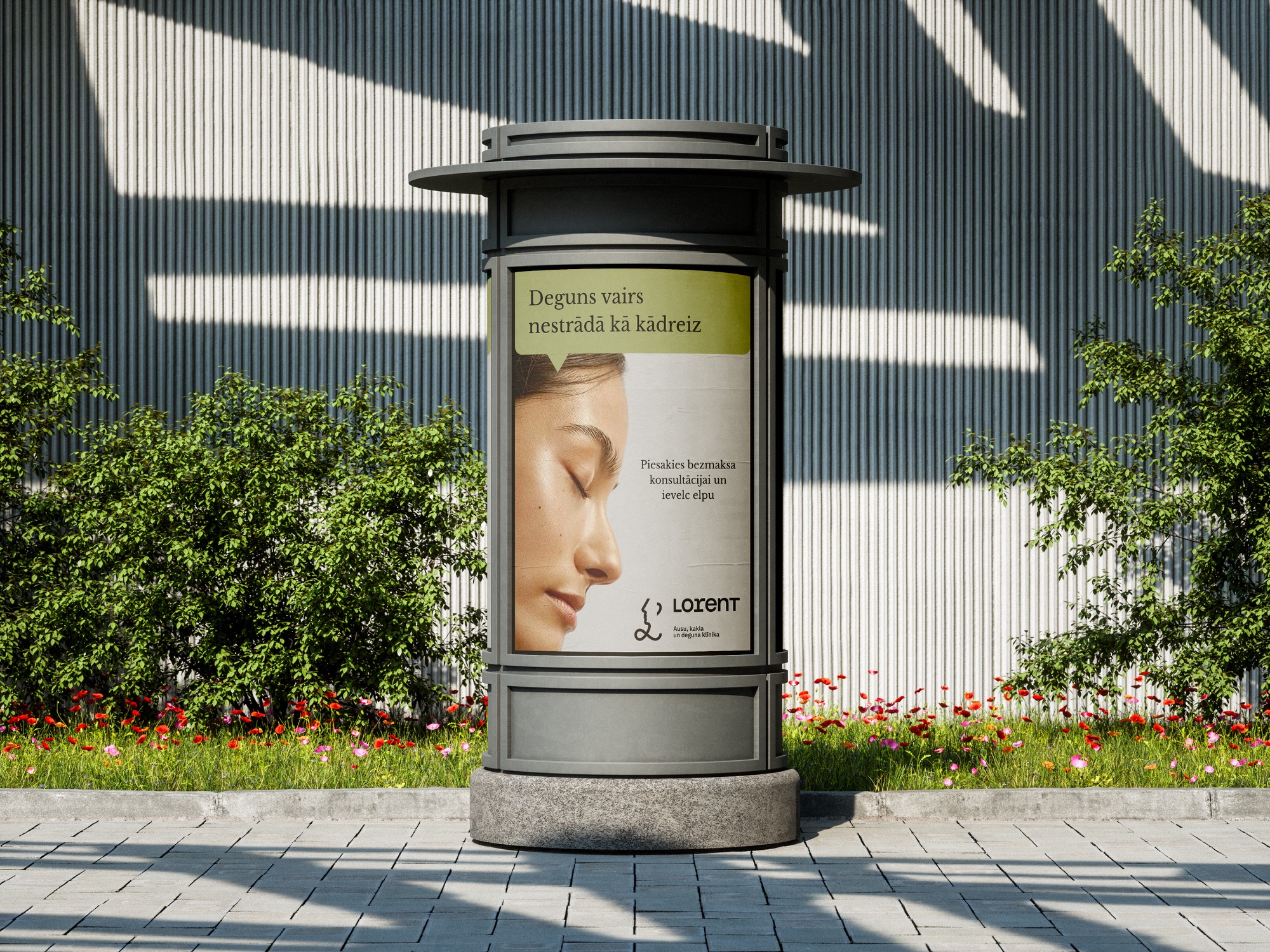 Lorent advertising column in the street