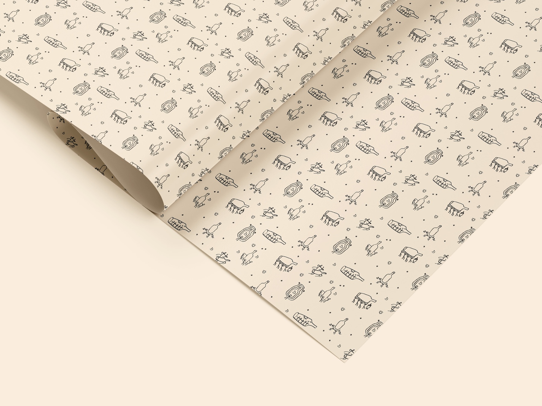 Patterned wrapping paper