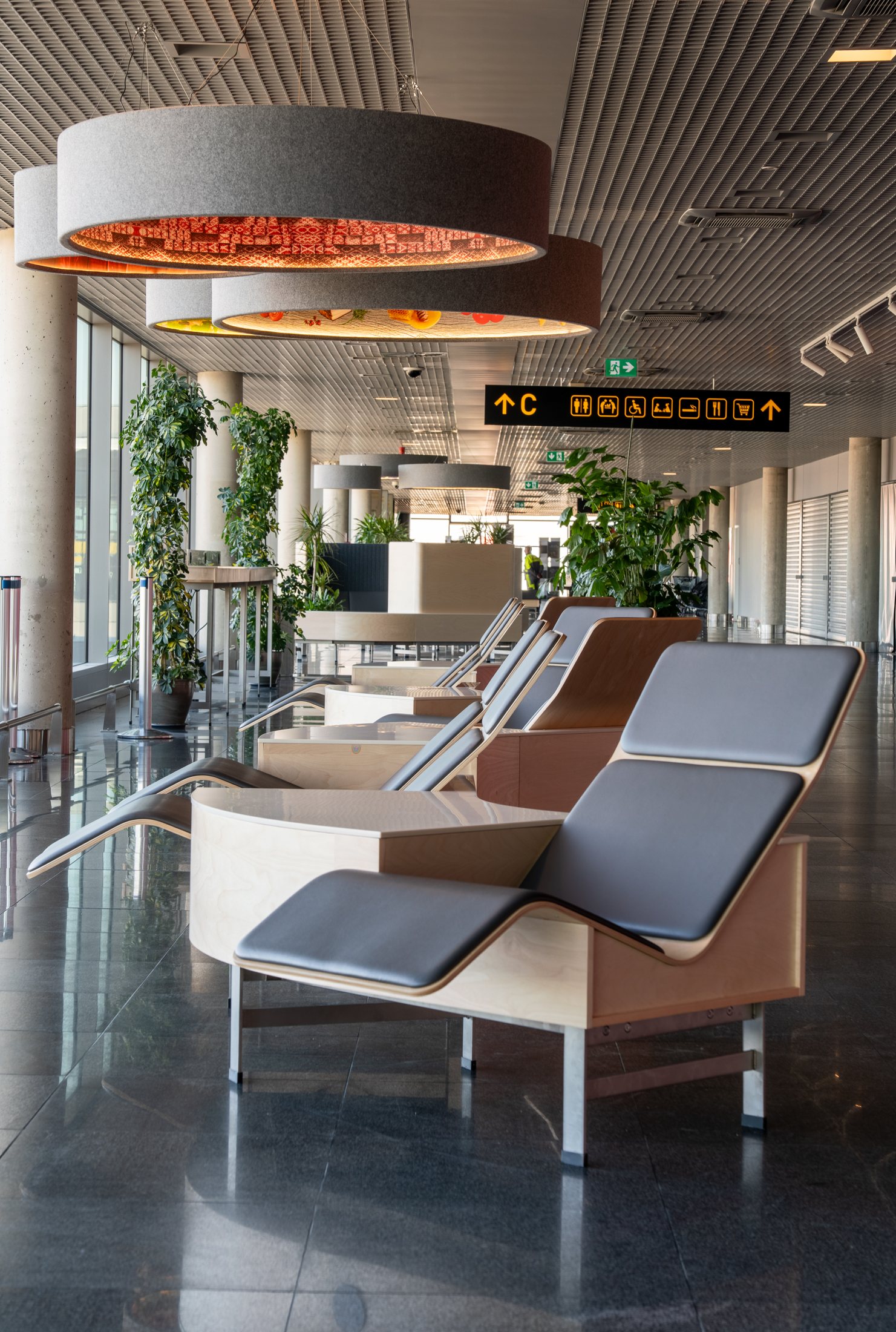 Gust lounge seating in the terminal