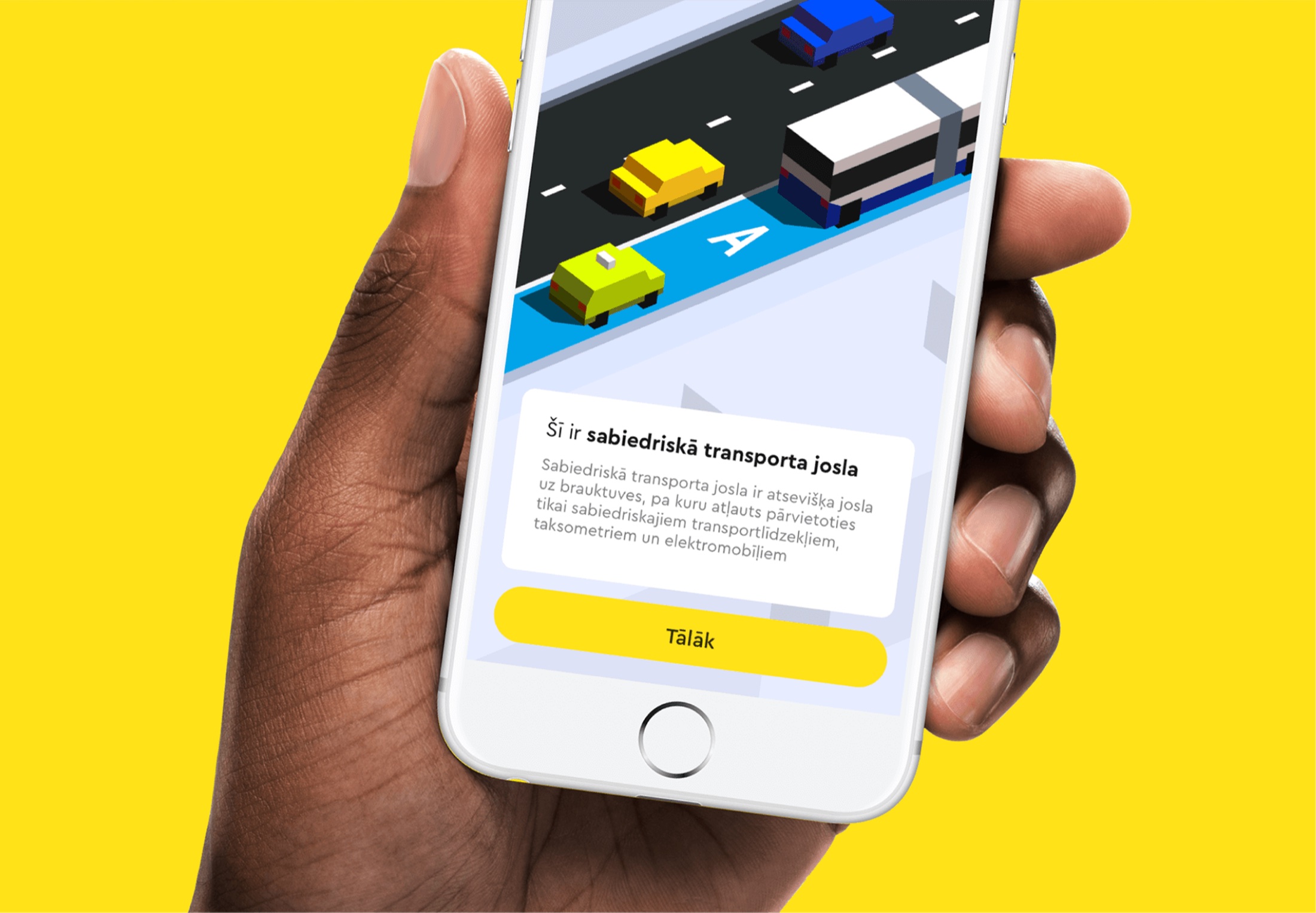 YELO app held in hand