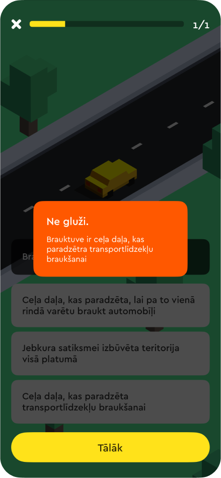 YELO answer feedback